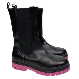 Schuhengel Chelsea Pull On Boots Black Pink